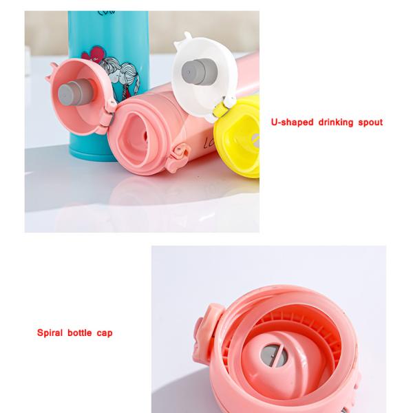 Glass Water Cup Bottle Large Capacity Stainless Steel 304 Bouncing Straight Drink Cup