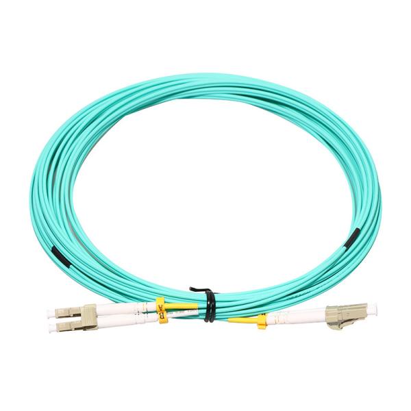 LC To LC Fiber Optic Patch Cord Lc Duplex OM3 Aqua 3 Meter Multimode