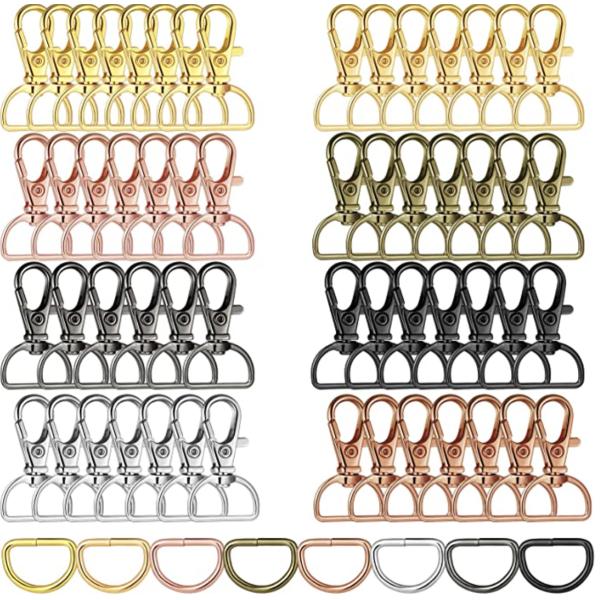 Heavy Duty Metal Stainless Black Swivel Snap Hook Clips 360deg Breakproof SGS