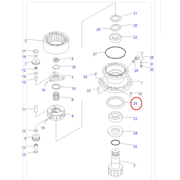 07012-00145 Масло для тюленей KOMATSU Части BM020C BR480RG BR550JG CARRIER 07012-00145