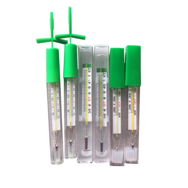 Customized Support Yellow/Blue Glass Thermometer for Measuring Human Body Temperature
