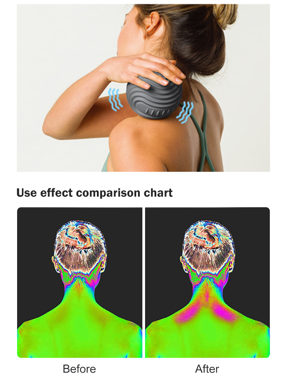 Oem Vibration Self Heating Deep Tissue Small Hand Grips Pain Massage Ball Roller Relief Fitness Massage Ball for Sore Muscle