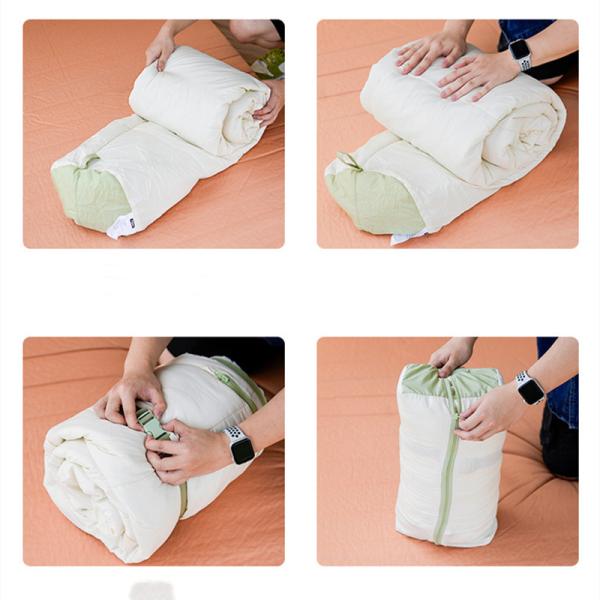 1.8KG Down Cotton Camping Sleeping Bag with Hood Lightweight Single Sleeping Bag