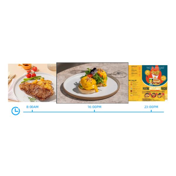 Indoor KFC Android LCD Menu Display for Restaurant Tea Cafe Digital Signage