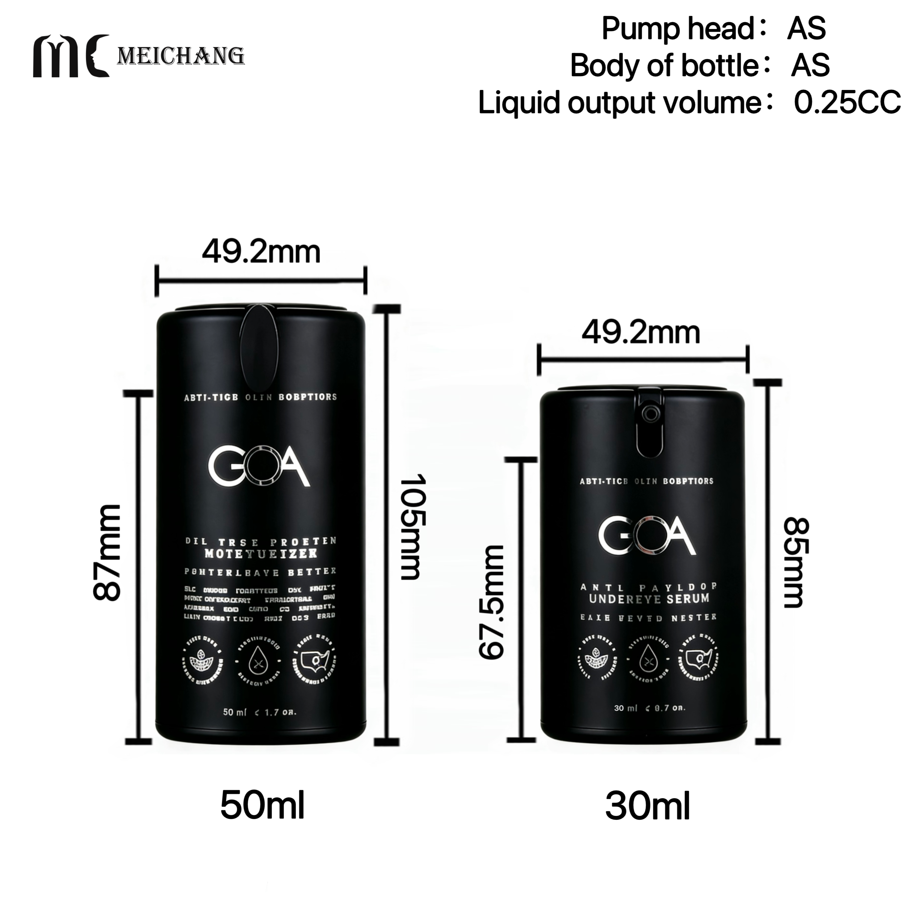 30ml / 50ml Premium Double-Layer Acrylic Airless Bottle Anti-Contamination Packaging for Serums and Creams(MC-249)