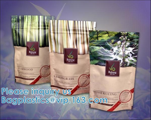 Aluminum Foil Bags, Stand-Up, Resealable, Vacuum Sealable, Leak-Proof Pouch, Mylar Bags, Storage Package