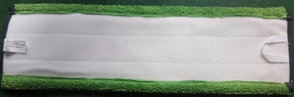 Green twisted 13*47 fold stitch microfiber wet cleaning mop pads head