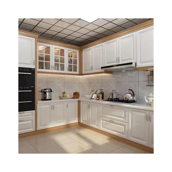 Integrated Solid Wood Contemporary Kitchen Cabinets Telescopic