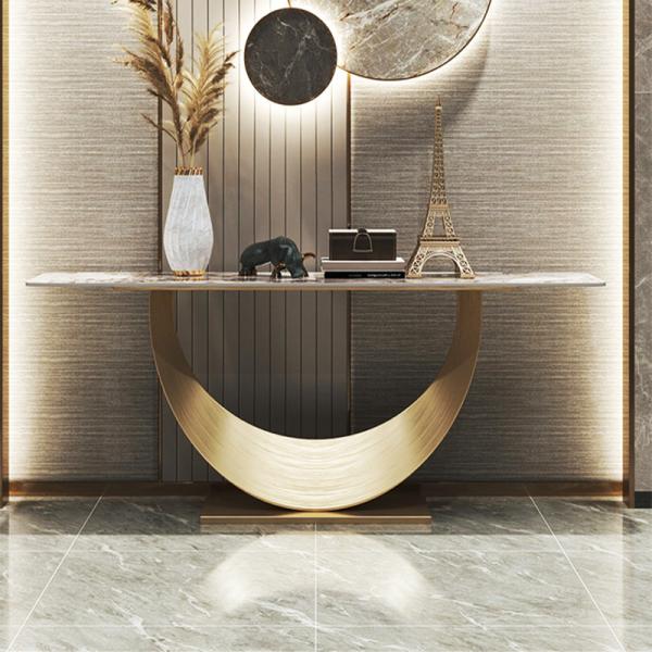 Customized Luxury Entrance Console Table Gold 120cm/150cm Length