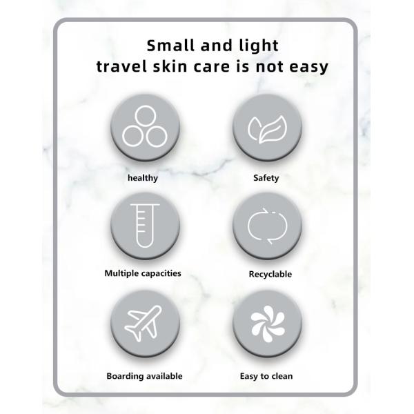 frasco mal ventilado cosmético acrílico do círculo 70g que empacota para o creme do olho