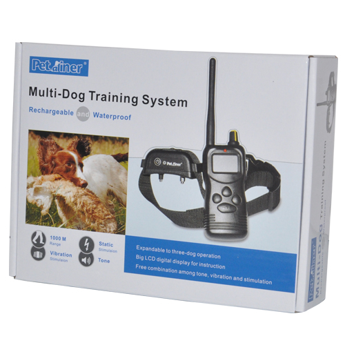 Electric Remote Pet Training Collar Rechargeable Waterproof With Auto-Protect Mode