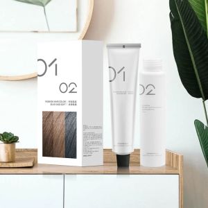 Kit de coloration capillaire sans ammoniaque pour la maison avec crème pré