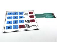 Flexible 1.25MM Pitch Etch Copper Rubber Membrane Keypad With 3M Adhesive