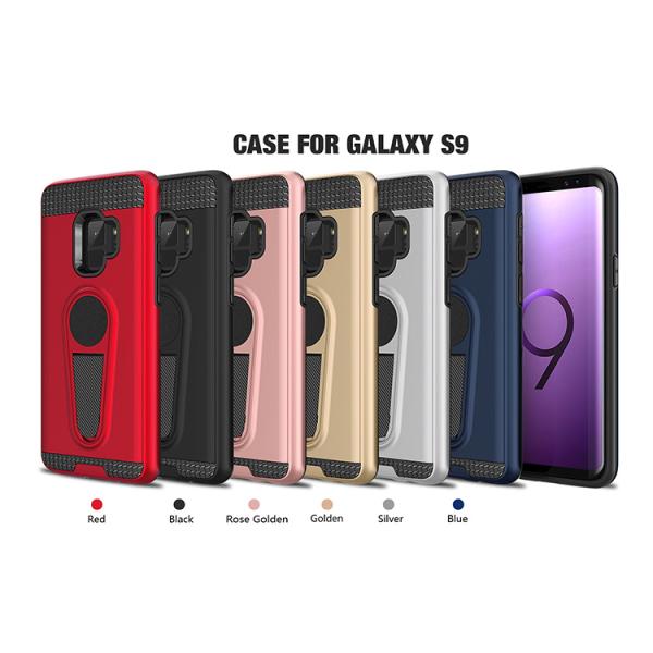 Durable Metal Kickstand Ring Smartphone Protective Case For Samsung S9 2018 A6 Plus