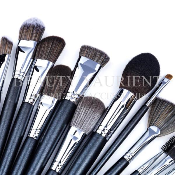 FSC Customized Ferrule Professional Cosmetic Brush Set Black Makeup Brushes Set