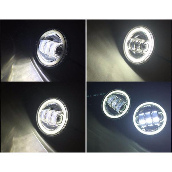4.5 Inch Harley Davidson Jeep Car LED Fog Lights 7000K 30W Aluminum Material