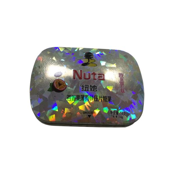 Выдвиженческая мини жестяная коробка для мяты упаковывая изготовленные на заказ небольшие олов с пластиковой вставкой