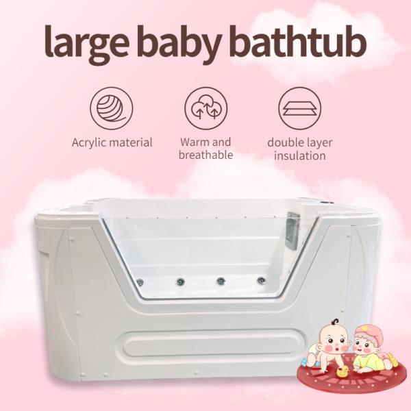 Трубка ванны младенца цвета комбинированной ванны спа массажа прямоугольной Freestanding белая