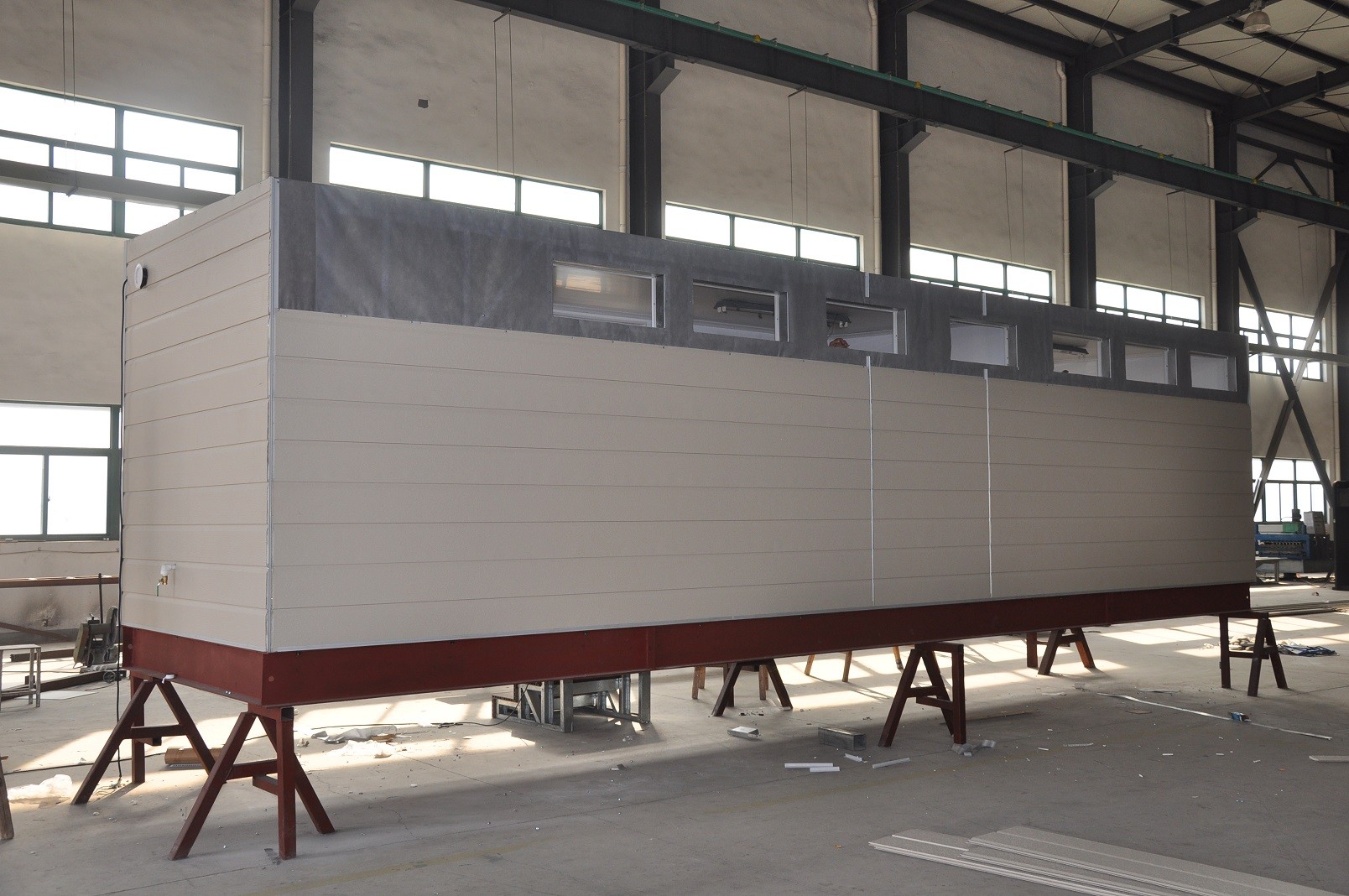 Дома Prefab железного каркаса модульные, мобильное караульное помещение для жить людей
