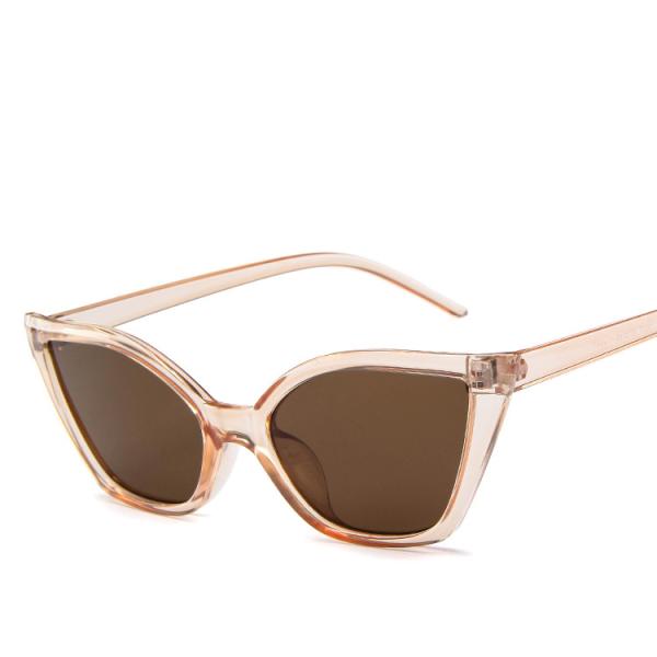 Women'S Triangle Shape BSCI Small Frame Cat Eye Sunglasses 147MM