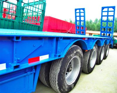 80 Tons 4 Axles Low Bed Semi Trailer 12 Pcs Tyre 11.00R20 Tyre Model