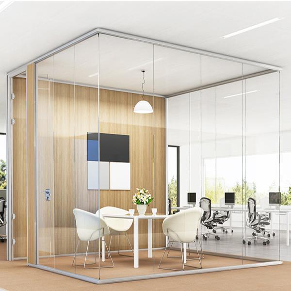 Sleek Design Aluminum Glass Office Partitions Security with Multi point Locking