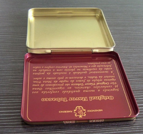 Полуженная коробка олова сигары с крышкой, КИМК напечатала внешнюю воздухонепроницаемую коробку олова
