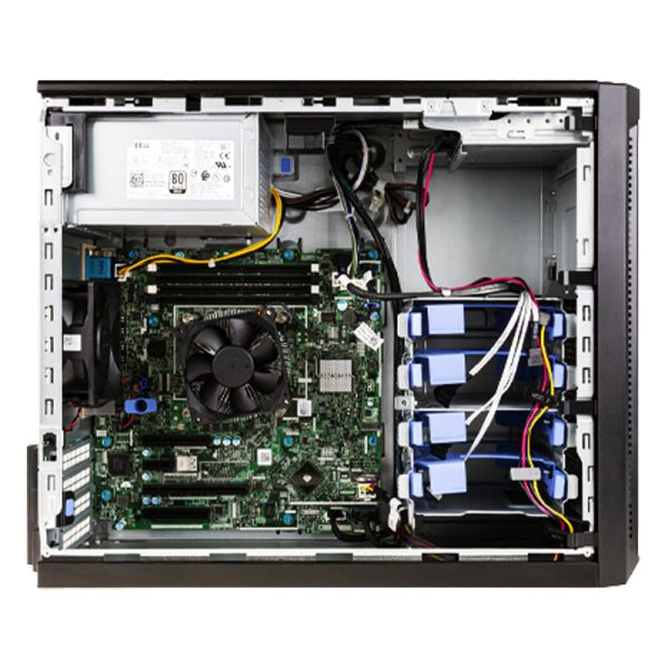Dell PowerEdge T140 Tower Server with Intel Xeon E-2200 Processor, 4x DDR4 DIMM Slots, and 4 x 3.5
