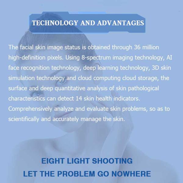 CE M8 Facial Skin Scanner Analyzer Diagnosis Machine Acne Analysis