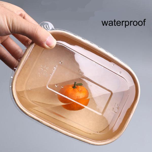 Прямоугольное бенто 500ml 650ml 750ml 1000ml коробки риса Kraft бумажное