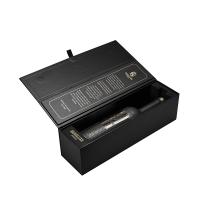 Boîtes à vin magnétiques personnalisables Boîte à vin noire avec ruban ouvert