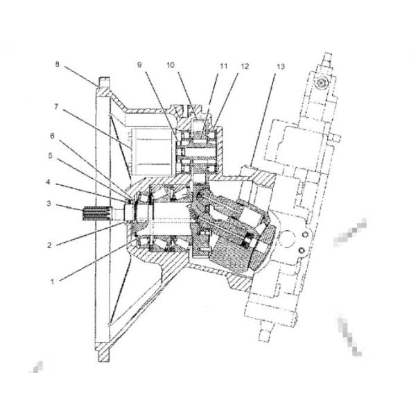 Rexroth Excavator Hydraulic Pump Parts A8VO200 330C E330CL DH460 DH500-7 Head Cover