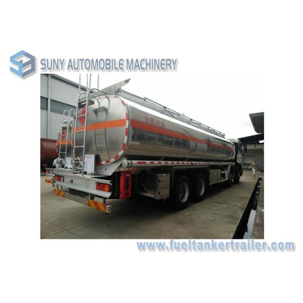 Dongfeng 8*4 27.5cbm Fuel Tank Trailer 340HP Aluminium Alloy For Transporting Oil