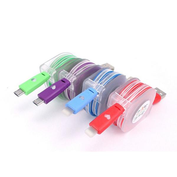 PVC Material Usb Extend Data Cable Led 2.0 Lighting Wire For IPhone Samsung