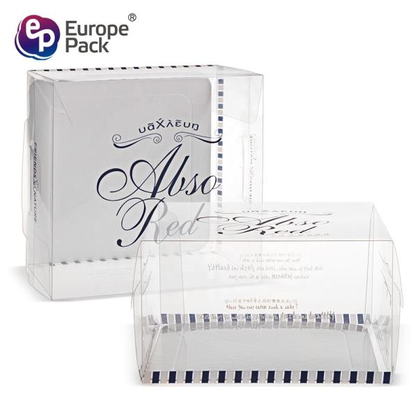 Custom Clear Wedding Birthday Party PET cake box square shape plastic cake box packages