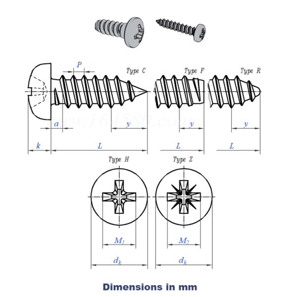 Чернооксидные финишные самосверлительные винты для многофункциональных упаковочных машин