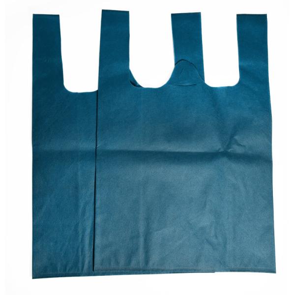 Bolsas de chaleco no tejido de gran capacidad Bolsas de chaleco reutilizables ecológicas Bolsas de chaleco con logotipo personalizado Bolsa de compras no tejida