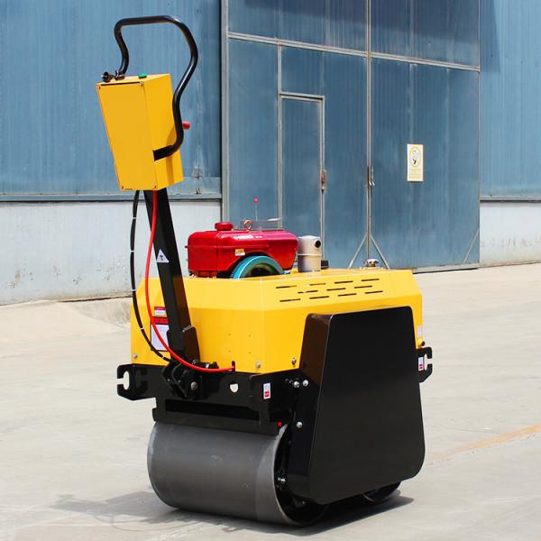 Máquina de compactação de rolos de estrada vibratória de mini-asfalto de 500 kg para caminhar atrás de tambor duplo