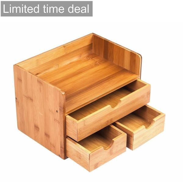 multifunctional bamboo desk organizer makeup organizer for hot selling factory price