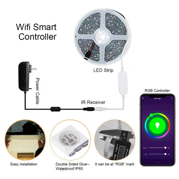 Dimmable DIY RGB Smart conduziu a tira com os 100 claros brancos frios - 240VAC