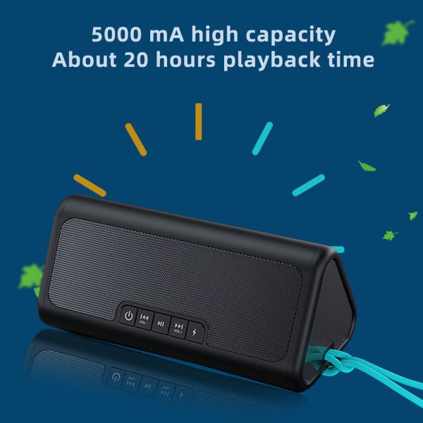 Fashion Trend Portable AUX 10W Dual Speaker Stereo Sound Wireless Rechargeable Bluetooth Speaker for Outdoor Playing Music