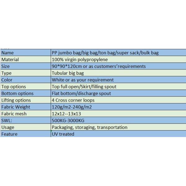 Сумка швырка цемента PP слон сумки 120g/m2 1 Fibc тонны оптовые - 220g/m2