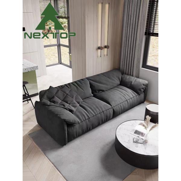 Custom Modern Deep Blue Fabric Interior Sofa 2 3 4 Seating For Home Villa Hotel