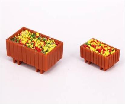 ABS Square rectangular flower beds---1:100model scale sculpture,plastic flower pots,model stuffs