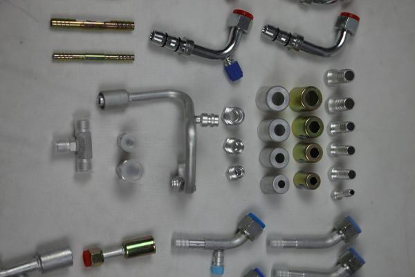 #6 #8 #10 #12 Straight Female O-Ring 7/8-14UNF Aluminium joint with iron cap auto air conditioning hose fitting