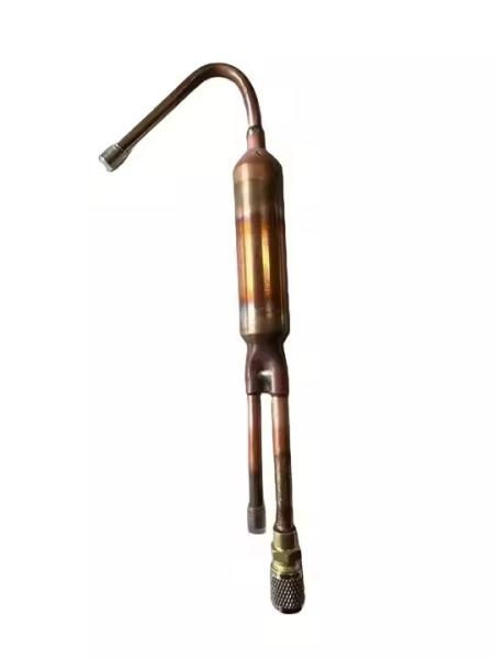 Filter Drier Standard Color Refrigeration Unit Welding Copper Filter With Access Valve
