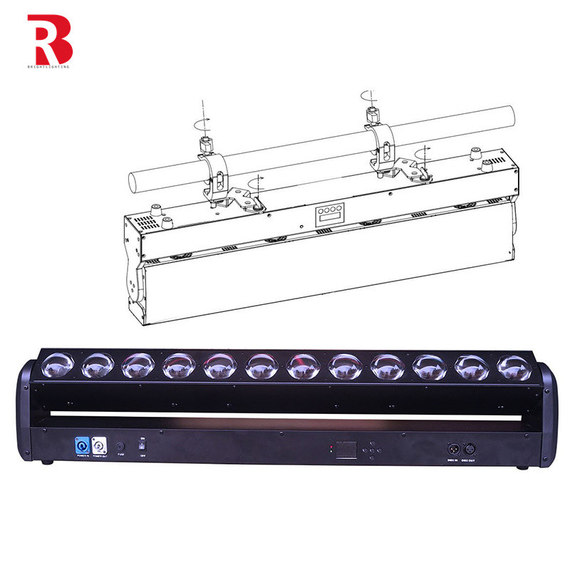 DMX512 LED Pixel Bar 12pcs 30W RGBWW 4-В-1 LED Beam Wash Сценальный свет для вечеринки