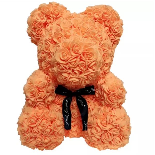Most Popular Szie 40 CM Foam Rose Teddy Bear For Ladies Valentines Day gift  Birthday gift  Christmas day gift