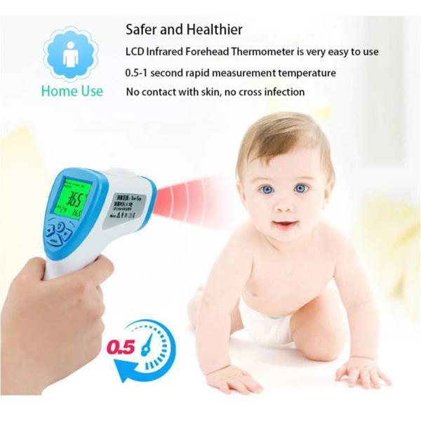 Non Contact Digital Infrared Forehead Thermometer High Temperature Gun Type