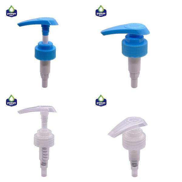 Стирка вверх по насосу распределителя жидкостного мыла для цвета размера 33mm шеи дозировки 4cc голубого